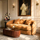 Verona Orange Chenille Curved Sofa (77")