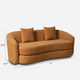 Verona Orange Chenille Curved Sofa (77")