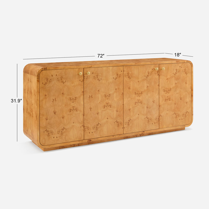 Caden Natural Burled Sideboard (72")